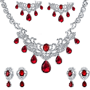 سرویس لوکس جواهرات سرخ لامپی