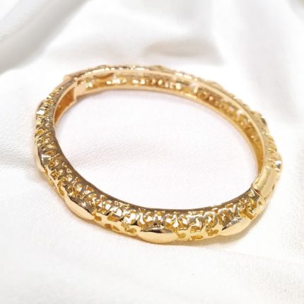 دستبند زنانه بدل قفلی آبکاری طلا